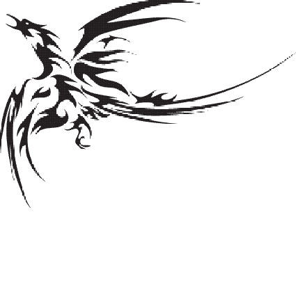 Tribal Phoenix Flying Image Tattoo